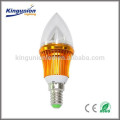 Luz de la vela del LED de Kingunionled 3W 220LM E27 / E26 CE / ROHS APROBADO